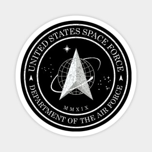 Space Force Seal - White - Distressed Magnet